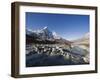 Mountain Stream and Ama Dablam, 6812M, Sagarmatha National Park, Himalayas-Christian Kober-Framed Photographic Print