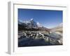 Mountain Stream and Ama Dablam, 6812M, Sagarmatha National Park, Himalayas-Christian Kober-Framed Photographic Print