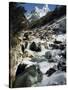 Mountain Stream and Peaks Beyond, Himalayas, Nepal-David Beatty-Stretched Canvas