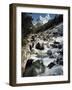 Mountain Stream and Peaks Beyond, Himalayas, Nepal-David Beatty-Framed Photographic Print