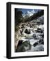 Mountain Stream and Peaks Beyond, Himalayas, Nepal-David Beatty-Framed Photographic Print