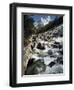 Mountain Stream and Peaks Beyond, Himalayas, Nepal-David Beatty-Framed Photographic Print