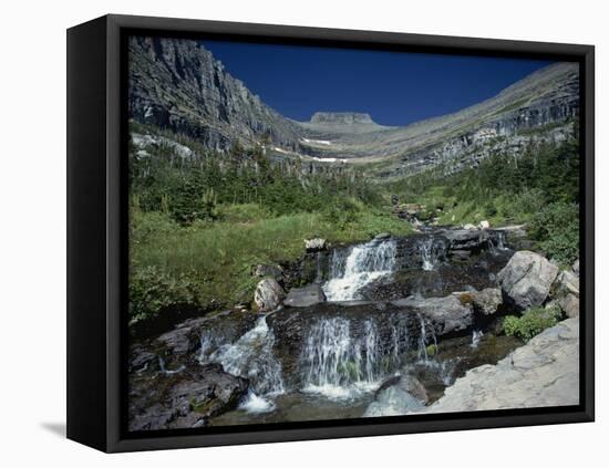 Mountain Stream Beside Going to the Sun Road, Near Logan Pass, Glacier National Park, Montana, USA-Pottage Julian-Framed Stretched Canvas