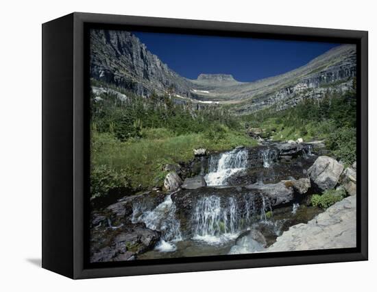 Mountain Stream Beside Going to the Sun Road, Near Logan Pass, Glacier National Park, Montana, USA-Pottage Julian-Framed Stretched Canvas
