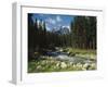 Mountain Stream Cascading over Rocks-James Randklev-Framed Photographic Print