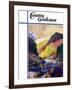 "Mountain Stream Fishing," Country Gentleman Cover, May 1, 1938-Q. Marks-Framed Giclee Print