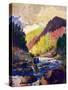 "Mountain Stream Fishing,"May 1, 1938-Q. Marks-Stretched Canvas