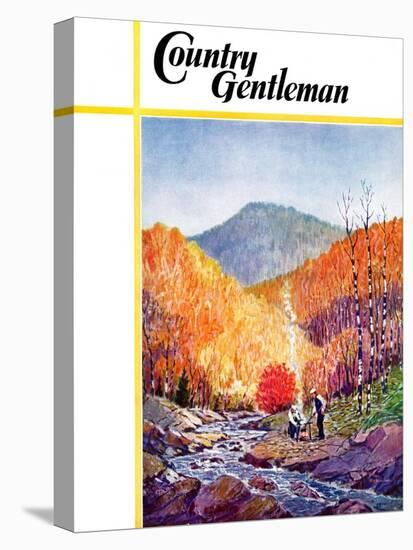 "Mountain Stream in Autumn," Country Gentleman Cover, October 1, 1938-Albert B. Marks-Stretched Canvas