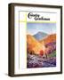 "Mountain Stream in Autumn," Country Gentleman Cover, October 1, 1938-Albert B. Marks-Framed Giclee Print