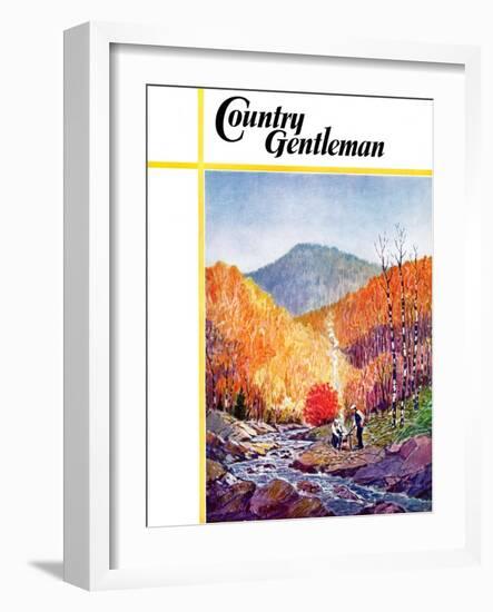 "Mountain Stream in Autumn," Country Gentleman Cover, October 1, 1938-Albert B. Marks-Framed Giclee Print