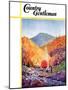 "Mountain Stream in Autumn," Country Gentleman Cover, October 1, 1938-Albert B. Marks-Mounted Giclee Print