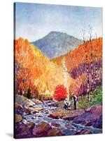 "Mountain Stream in Autumn,"October 1, 1938-Albert B. Marks-Stretched Canvas