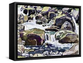 Mountain Stream Near Champéry-Ferdinand Hodler-Framed Stretched Canvas