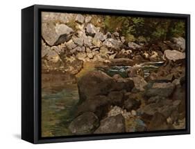 Mountain Stream with Boulders, 1888-1889-Carl Schuch-Framed Stretched Canvas