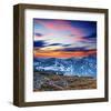 Mountain Sunset Landscape-null-Framed Art Print