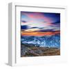 Mountain Sunset Landscape-null-Framed Art Print