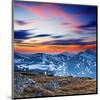Mountain Sunset Landscape-null-Mounted Art Print