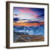 Mountain Sunset Landscape-null-Framed Art Print