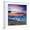 Mountain Sunset Landscape-null-Framed Art Print