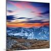 Mountain Sunset Landscape-null-Mounted Art Print