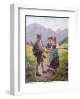 Mountain Sweethearts-Emil Karl Rau-Framed Giclee Print