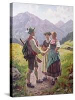 Mountain Sweethearts-Emil Karl Rau-Stretched Canvas