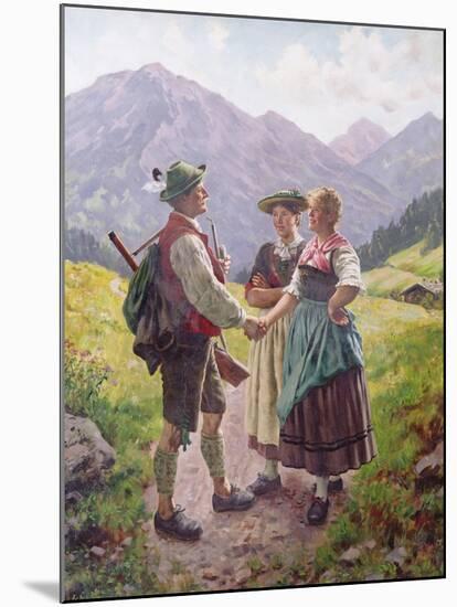 Mountain Sweethearts-Emil Karl Rau-Mounted Giclee Print