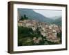 Mountain Town, Anversa di Abruzzi, Abruzzo, Italy-Walter Bibikow-Framed Premium Photographic Print