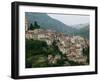 Mountain Town, Anversa di Abruzzi, Abruzzo, Italy-Walter Bibikow-Framed Premium Photographic Print