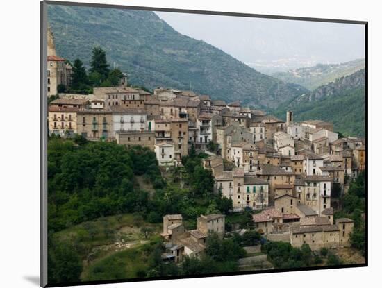 Mountain Town, Anversa di Abruzzi, Abruzzo, Italy-Walter Bibikow-Mounted Photographic Print