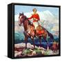 "Mountain Trail Ride,"April 1, 1936-Frank Schoonover-Framed Stretched Canvas