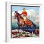 "Mountain Trail Ride,"April 1, 1936-Frank Schoonover-Framed Giclee Print