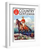 "Mountain Trail Ride," Country Gentleman Cover, April 1, 1936-Frank Schoonover-Framed Giclee Print