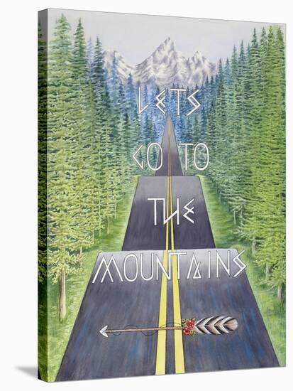 Mountain Travel Quote-Michelle Faber-Stretched Canvas