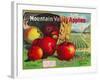 Mountain Valley Apple Label - Hamilton, MT-Lantern Press-Framed Art Print