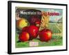 Mountain Valley Apple Label - Hamilton, MT-Lantern Press-Framed Art Print