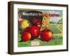 Mountain Valley Apple Label - Hamilton, MT-Lantern Press-Framed Art Print