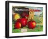 Mountain Valley Apple Label - Hamilton, MT-Lantern Press-Framed Art Print