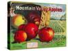 Mountain Valley Apple Label - Hamilton, MT-Lantern Press-Stretched Canvas