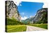 Mountain Valley Road-dabldy-Stretched Canvas