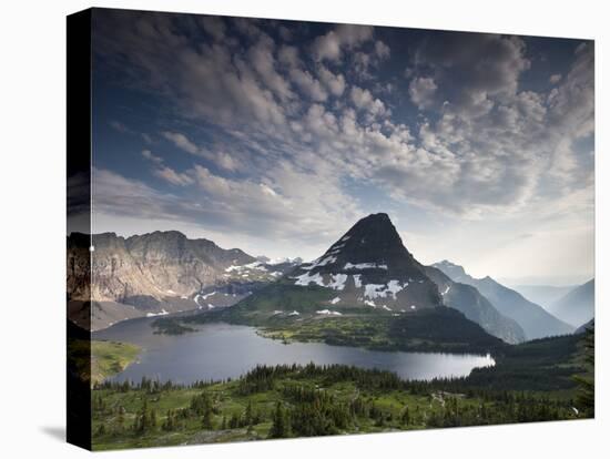 Mountain View and Hidden Lake Along Hidden Lake Trail, Glacier National Park, Montana-Ian Shive-Stretched Canvas