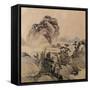 Mountain View-Ming Dynasty Chinese School-Framed Stretched Canvas