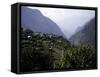 Mountain Village, Nepal-Michael Brown-Framed Stretched Canvas