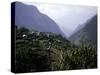 Mountain Village, Nepal-Michael Brown-Stretched Canvas