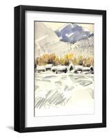 Mountain Village Winter Awaits for the Spring Time-Kenji Fujimura-Framed Art Print