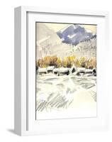 Mountain Village Winter Awaits for the Spring Time-Kenji Fujimura-Framed Art Print