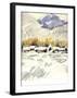 Mountain Village Winter Awaits for the Spring Time-Kenji Fujimura-Framed Art Print