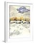 Mountain Village Winter Awaits for the Spring Time-Kenji Fujimura-Framed Art Print