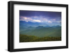 Mountain vista, Blue Ridge Parkway, Smoky Mountains, USA.-Anna Miller-Framed Photographic Print