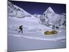 Mountaineer Approaching Camp One Everest Northside-Michael Brown-Mounted Photographic Print